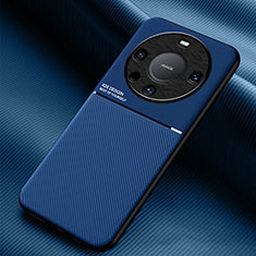 Funda Silicona Carcasa Ultrafina Goma con Magnetico para Huawei Mate 60 Pro Azul
