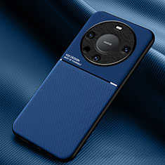 Funda Silicona Carcasa Ultrafina Goma con Magnetico para Huawei Mate 60 Pro+ Plus Azul