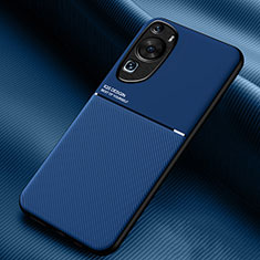 Funda Silicona Carcasa Ultrafina Goma con Magnetico para Huawei P60 Art Azul