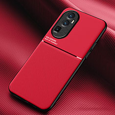 Funda Silicona Carcasa Ultrafina Goma con Magnetico para Oppo Reno10 Pro+ Plus 5G Rojo