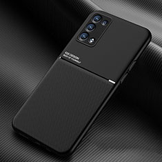 Funda Silicona Carcasa Ultrafina Goma con Magnetico para Oppo Reno6 Pro 5G Negro