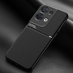 Funda Silicona Carcasa Ultrafina Goma con Magnetico para Oppo Reno9 Pro+ Plus 5G Negro