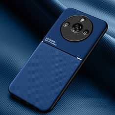Funda Silicona Carcasa Ultrafina Goma con Magnetico para Realme 11 Pro 5G Azul