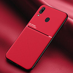 Funda Silicona Carcasa Ultrafina Goma con Magnetico para Samsung Galaxy A30 Rojo