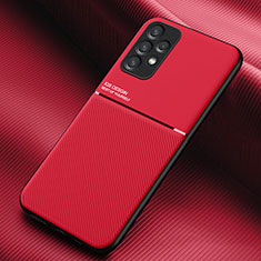 Funda Silicona Carcasa Ultrafina Goma con Magnetico para Samsung Galaxy A32 4G Rojo