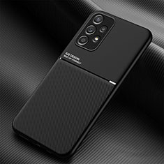 Funda Silicona Carcasa Ultrafina Goma con Magnetico para Samsung Galaxy A73 5G Negro