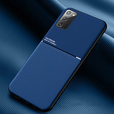 Funda Silicona Carcasa Ultrafina Goma con Magnetico para Samsung Galaxy Note 20 5G Azul