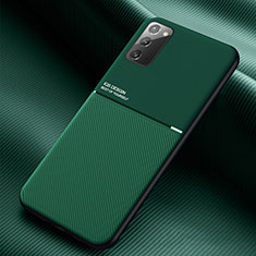 Funda Silicona Carcasa Ultrafina Goma con Magnetico para Samsung Galaxy Note 20 5G Verde