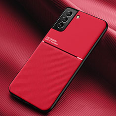 Funda Silicona Carcasa Ultrafina Goma con Magnetico para Samsung Galaxy S21 5G Rojo
