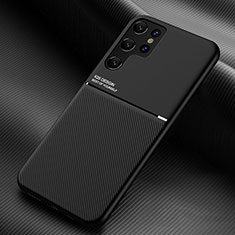 Funda Silicona Carcasa Ultrafina Goma con Magnetico para Samsung Galaxy S21 Ultra 5G Negro