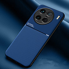 Funda Silicona Carcasa Ultrafina Goma con Magnetico para Vivo X90 Pro+ Plus 5G Azul