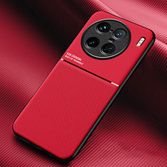 Funda Silicona Carcasa Ultrafina Goma con Magnetico para Vivo X90 Pro+ Plus 5G Rojo