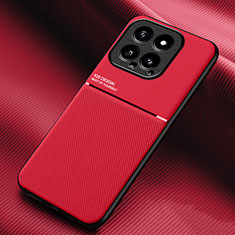 Funda Silicona Carcasa Ultrafina Goma con Magnetico para Xiaomi Mi 14 5G Rojo