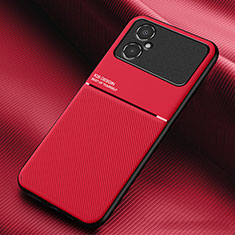 Funda Silicona Carcasa Ultrafina Goma con Magnetico para Xiaomi Poco M4 5G Rojo