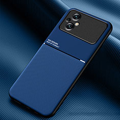 Funda Silicona Carcasa Ultrafina Goma con Magnetico para Xiaomi Poco M5 4G Azul