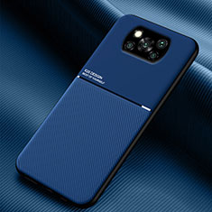 Funda Silicona Carcasa Ultrafina Goma con Magnetico para Xiaomi Poco X3 NFC Azul