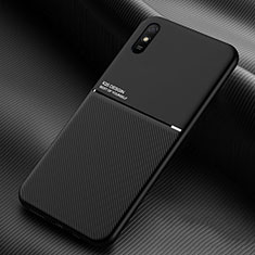 Funda Silicona Carcasa Ultrafina Goma con Magnetico para Xiaomi Redmi 9AT Negro