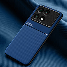 Funda Silicona Carcasa Ultrafina Goma con Magnetico para Xiaomi Redmi K70 Pro 5G Azul