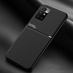 Funda Silicona Carcasa Ultrafina Goma con Magnetico para Xiaomi Redmi Note 11 4G (2021) Negro