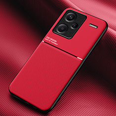 Funda Silicona Carcasa Ultrafina Goma con Magnetico para Xiaomi Redmi Note 13 Pro+ Plus 5G Rojo