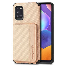 Funda Silicona Carcasa Ultrafina Goma con Magnetico S01D para Samsung Galaxy A31 Oro