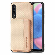 Funda Silicona Carcasa Ultrafina Goma con Magnetico S01D para Samsung Galaxy A50S Oro