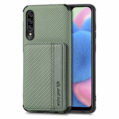 Funda Silicona Carcasa Ultrafina Goma con Magnetico S01D para Samsung Galaxy A50S Verde