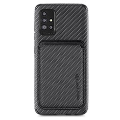 Funda Silicona Carcasa Ultrafina Goma con Magnetico S01D para Samsung Galaxy A51 5G Negro