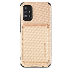 Funda Silicona Carcasa Ultrafina Goma con Magnetico S01D para Samsung Galaxy A51 5G Oro