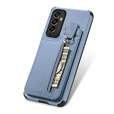 Funda Silicona Carcasa Ultrafina Goma con Magnetico S01D para Samsung Galaxy F13 4G Azul