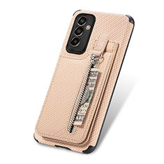 Funda Silicona Carcasa Ultrafina Goma con Magnetico S01D para Samsung Galaxy M13 4G Oro