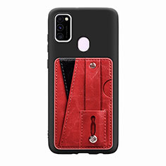 Funda Silicona Carcasa Ultrafina Goma con Magnetico S01D para Samsung Galaxy M30s Rojo