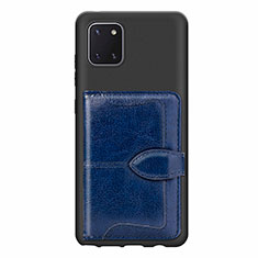 Funda Silicona Carcasa Ultrafina Goma con Magnetico S01D para Samsung Galaxy M60s Azul