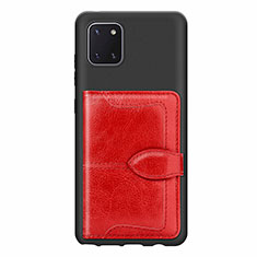Funda Silicona Carcasa Ultrafina Goma con Magnetico S01D para Samsung Galaxy M60s Rojo
