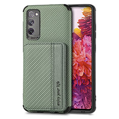 Funda Silicona Carcasa Ultrafina Goma con Magnetico S01D para Samsung Galaxy S20 FE 5G Verde