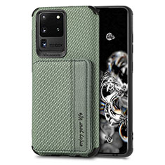 Funda Silicona Carcasa Ultrafina Goma con Magnetico S01D para Samsung Galaxy S20 Ultra Verde