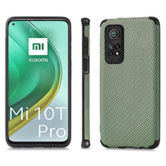 Funda Silicona Carcasa Ultrafina Goma con Magnetico S01D para Xiaomi Mi 10T 5G Verde