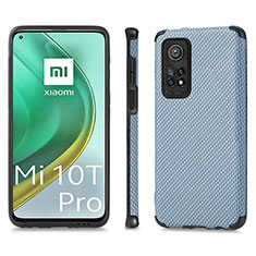 Funda Silicona Carcasa Ultrafina Goma con Magnetico S01D para Xiaomi Mi 10T Pro 5G Azul