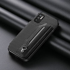 Funda Silicona Carcasa Ultrafina Goma con Magnetico S01D para Xiaomi Redmi Note 10 5G Negro