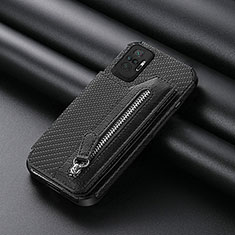 Funda Silicona Carcasa Ultrafina Goma con Magnetico S01D para Xiaomi Redmi Note 10 Pro Max Negro