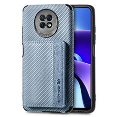 Funda Silicona Carcasa Ultrafina Goma con Magnetico S01D para Xiaomi Redmi Note 9T 5G Azul