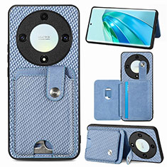 Funda Silicona Carcasa Ultrafina Goma con Magnetico S02D para Huawei Honor X9a 5G Azul