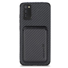 Funda Silicona Carcasa Ultrafina Goma con Magnetico S02D para Samsung Galaxy A02s Negro