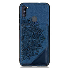 Funda Silicona Carcasa Ultrafina Goma con Magnetico S02D para Samsung Galaxy A11 Azul