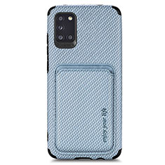 Funda Silicona Carcasa Ultrafina Goma con Magnetico S02D para Samsung Galaxy A31 Azul