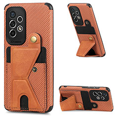 Funda Silicona Carcasa Ultrafina Goma con Magnetico S02D para Samsung Galaxy A73 5G Marron