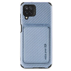 Funda Silicona Carcasa Ultrafina Goma con Magnetico S02D para Samsung Galaxy F12 Azul