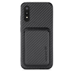 Funda Silicona Carcasa Ultrafina Goma con Magnetico S02D para Samsung Galaxy M02 Negro