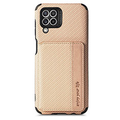 Funda Silicona Carcasa Ultrafina Goma con Magnetico S02D para Samsung Galaxy M32 4G Oro