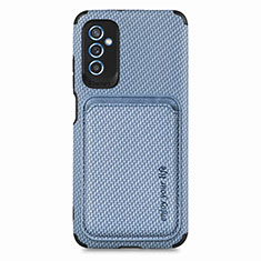 Funda Silicona Carcasa Ultrafina Goma con Magnetico S02D para Samsung Galaxy M52 5G Azul